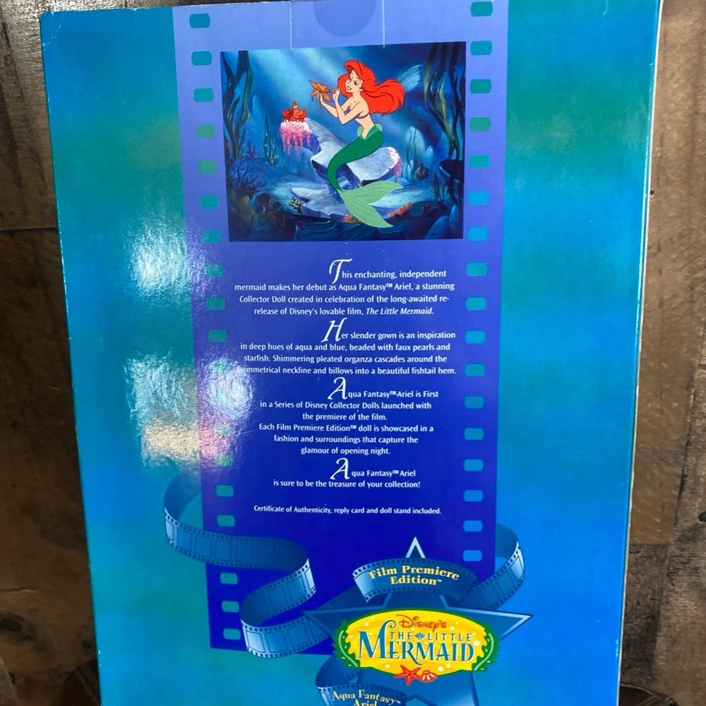 Disney's Little‎ Mermaid Aqua Fantasy ARIEL Film Premier 1st Ed 1997 Vintage New